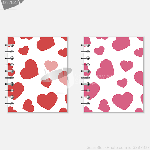 Image of Spiral notebook heart design