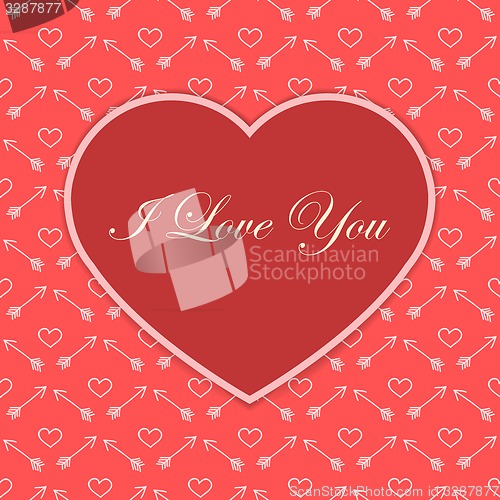 Image of Valentine card with red heart