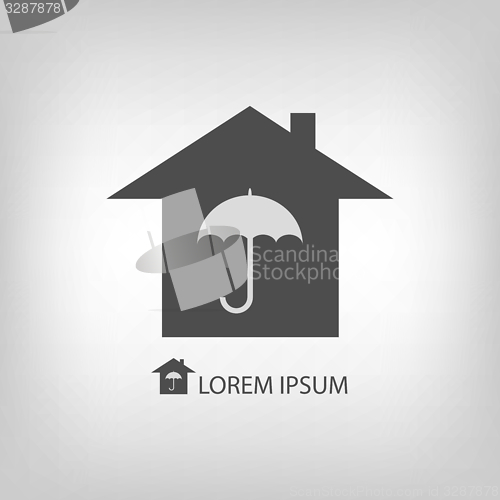 Image of House with umbrella