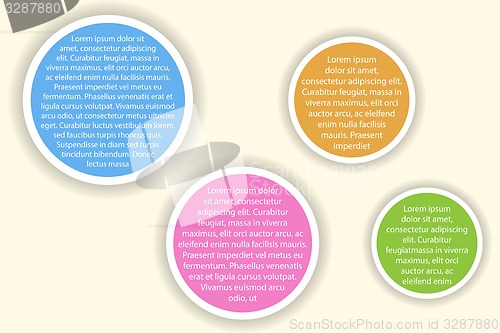 Image of Infographics with colorful circles of different size