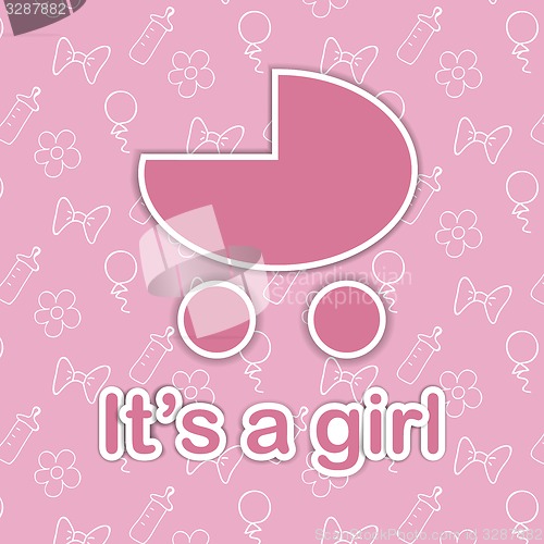 Image of Card design for newborn girl