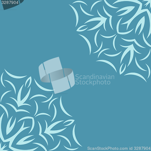 Image of Blue background with flower pattern