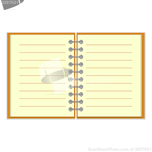 Image of Open spiral lined notebook 
