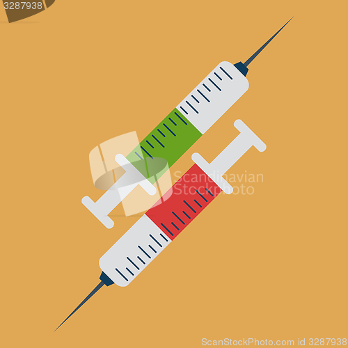 Image of Two syringes in opposite directions