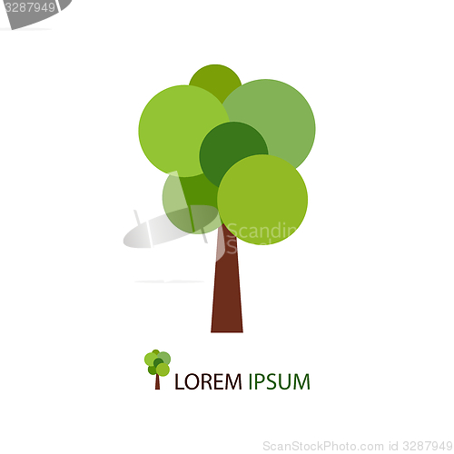 Image of Abstract green tree as logo