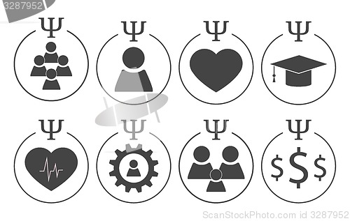 Image of Set of psychology symbols