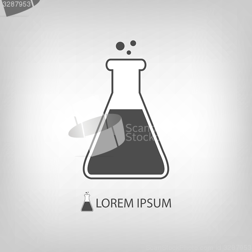 Image of Grey flask as chemistry logo