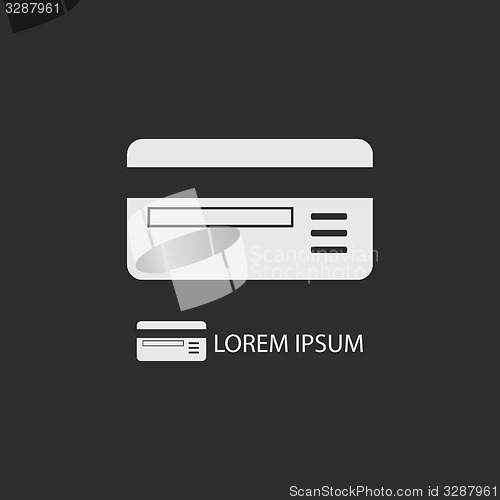 Image of White plastic card on dark grey