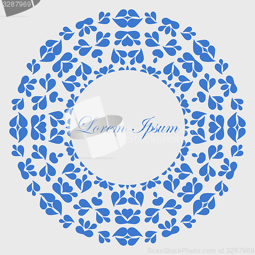 Image of Blue round pattern with copy space