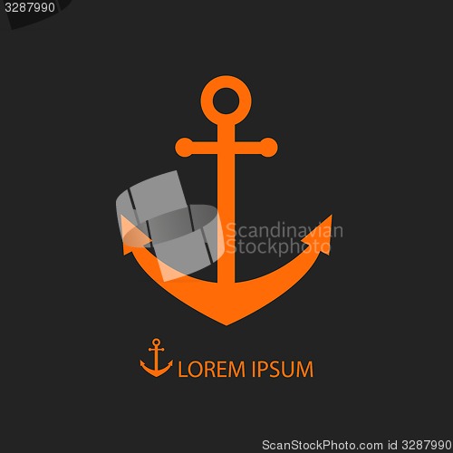 Image of Orange anchor logo on black