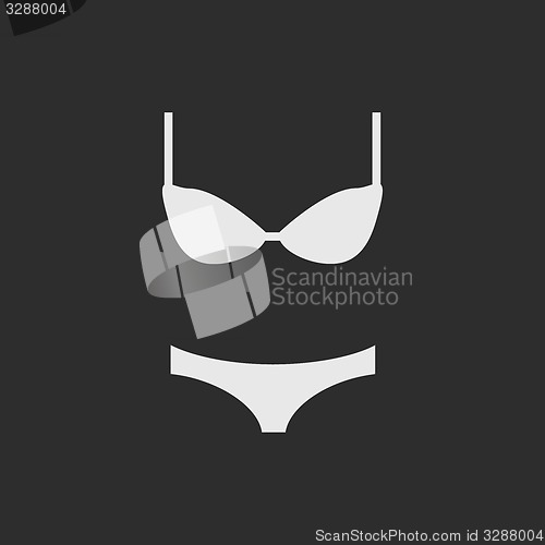 Image of White lingerie on dark grey background