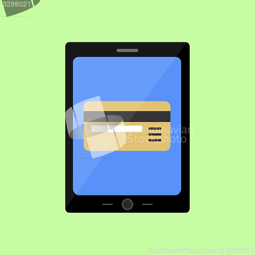 Image of Flat style touch pad with bank card