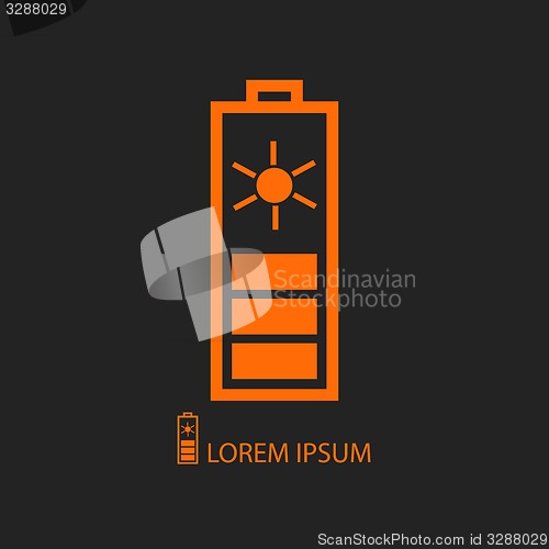 Image of Orange solar battery