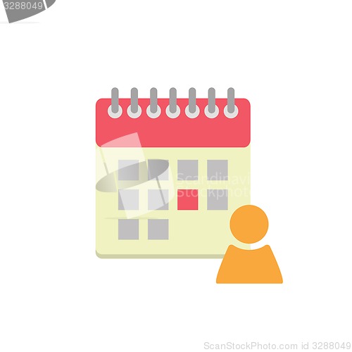 Image of Flat style calendar icon