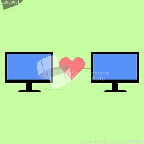 Image of Flat style virtual love