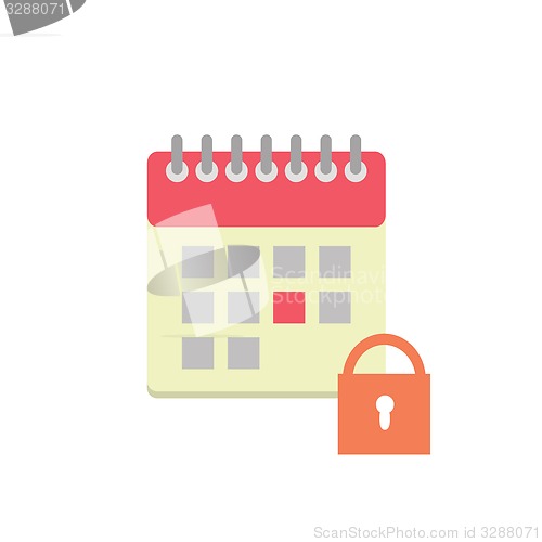 Image of Flat style calendar icon