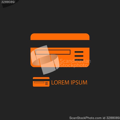 Image of Orange plastic card on black