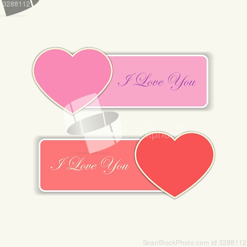 Image of Love labels with I love you text