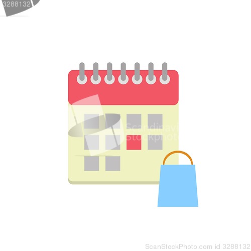 Image of Flat style calendar icon