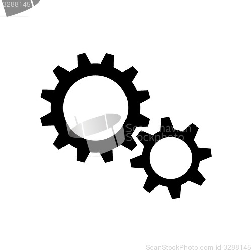 Image of Two black gear wheels