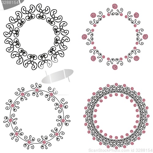Image of Set of four ornate vintage frames
