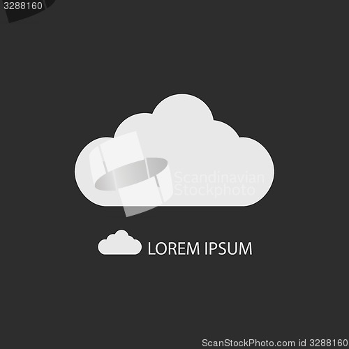 Image of White cloud as logo on dark grey