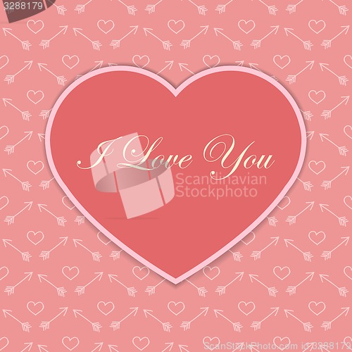 Image of Valentine card with pink heart