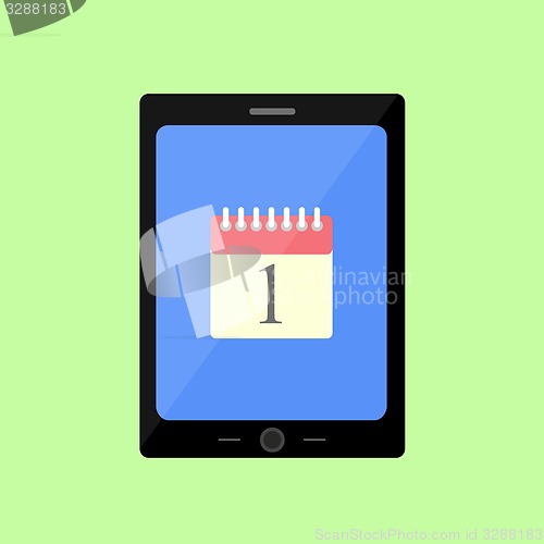 Image of Flat style touch pad with calendar