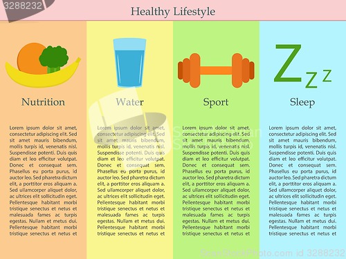 Image of Infographics of healthy lifestyle