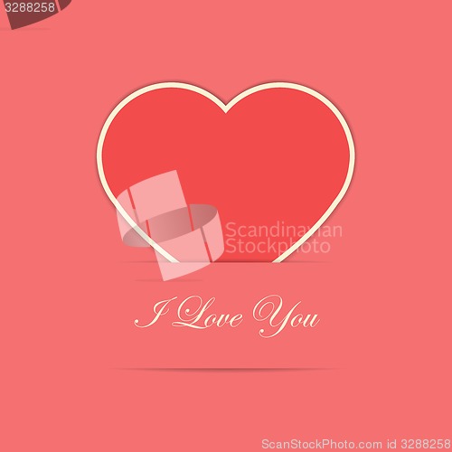 Image of Valentine card with red paper heart