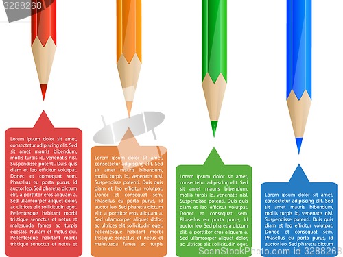 Image of Colorful pencil infographics