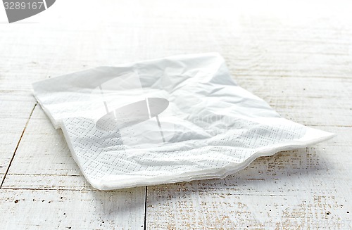 Image of white paper napkin