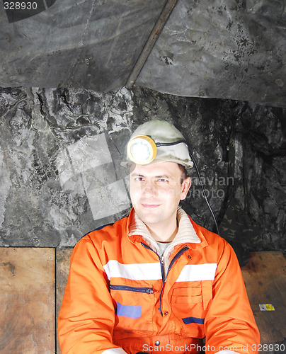 Image of Happy miner portrait