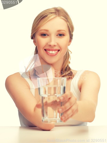 Image of woman with glass of water