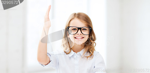 Image of student girl studying at school