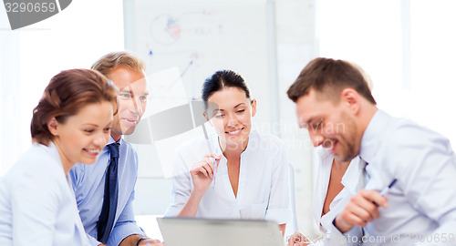 Image of business team having meeting in office