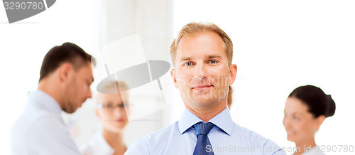 Image of businessman in office