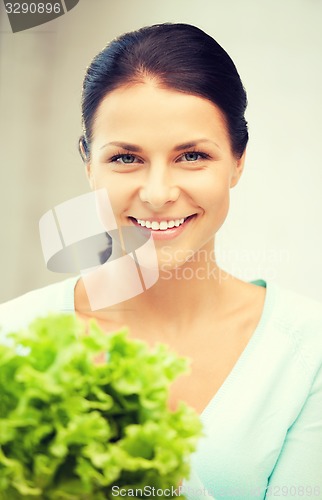 Image of beautiful woman in the kitchen