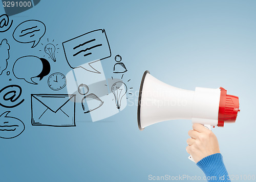 Image of woman with megaphone