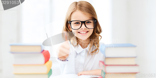 Image of student girl studying at school