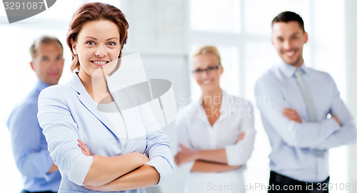 Image of businesswoman in office