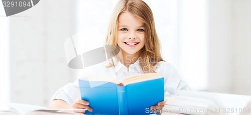 Image of student girl studying at school