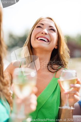 Image of girl with champagne glass