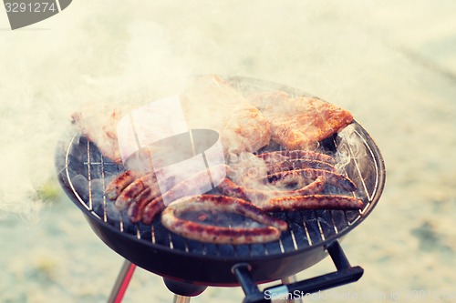 Image of grill barbecue on summer beach