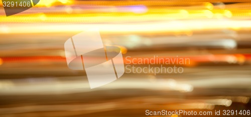 Image of golden bright night lights background