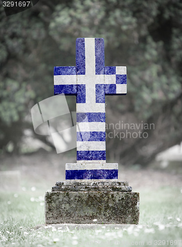 Image of Gravestone in the cemetery - Greece