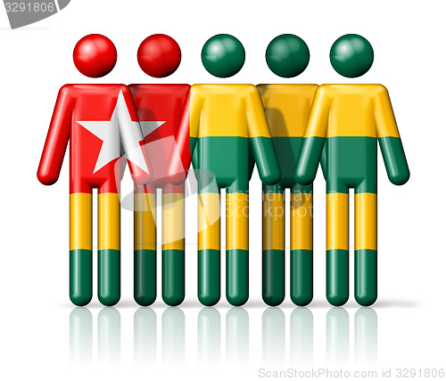 Image of Flag of Togo on stick figure