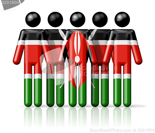 Image of Flag of Kenya on stick figure