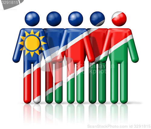 Image of Flag of Namibia on stick figure