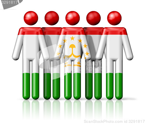 Image of Flag of Tajikistan on stick figure
